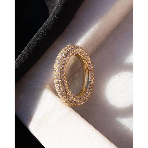 NEW LUV AJ pave amalfi ring in gold - Picture 3 of 3